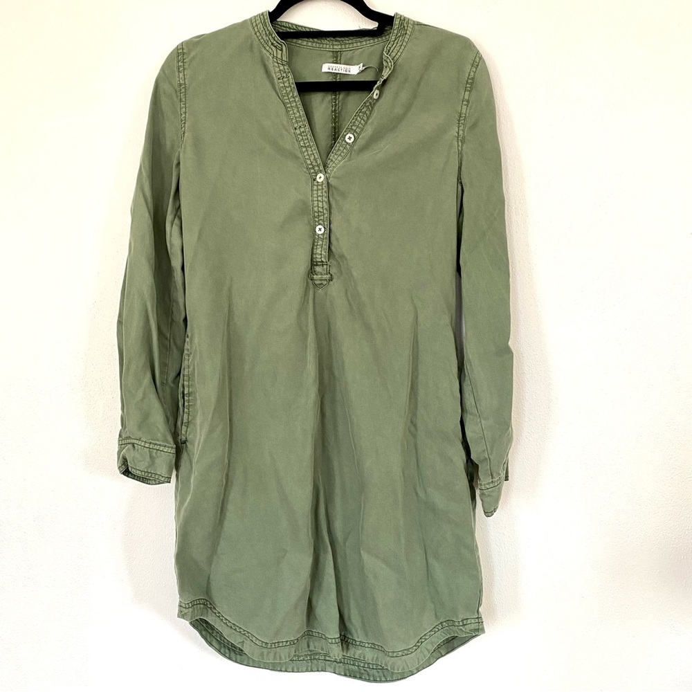 Kenneth Cole Reaction Button-Front Dress | Green | S